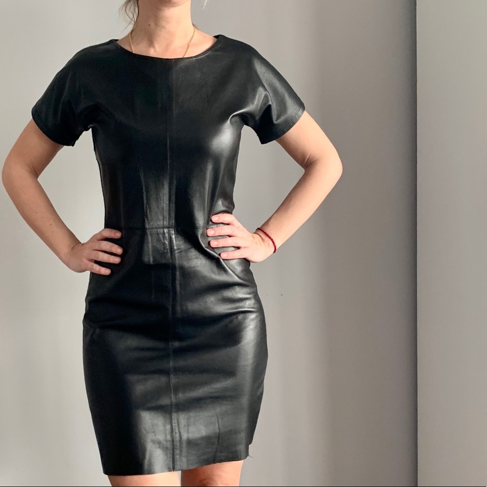 Genuine leather dress